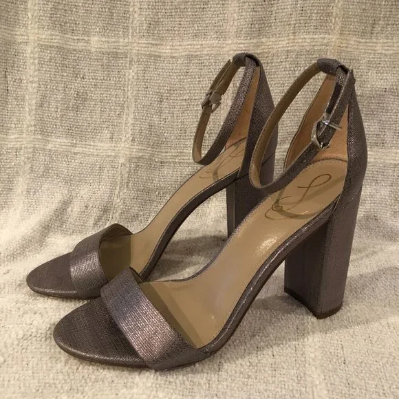 Sam Edelman Yaro Glitter Ankle Strap Heels - Picture 3 of 7